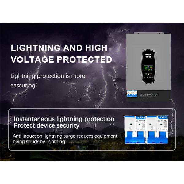Eu In Stock 6.2Kw 48V Pure Sine Wave MPPT Datouboss Single Phase Onduleur Solaire Inverseur Hybride Solar Inverters