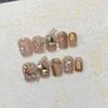 Christmas Nail Art Wear Nail Handmade Light Luxury Style Cute Wish Christmas Tree Ribbon Bow Handmade Manicure