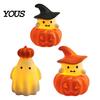 Party Decoration Light 1/3Pcs Halloween Pumpkin Ghost Night Light, Spooky LED Bedside Battery Operated Lamp, Mini Table for