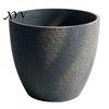 Simple Decorative Garden Ornament Large Tall Resin Planter, Thickened Faux Stone Plant Pot with Embossed Small Succulent Texture, Modern Flower