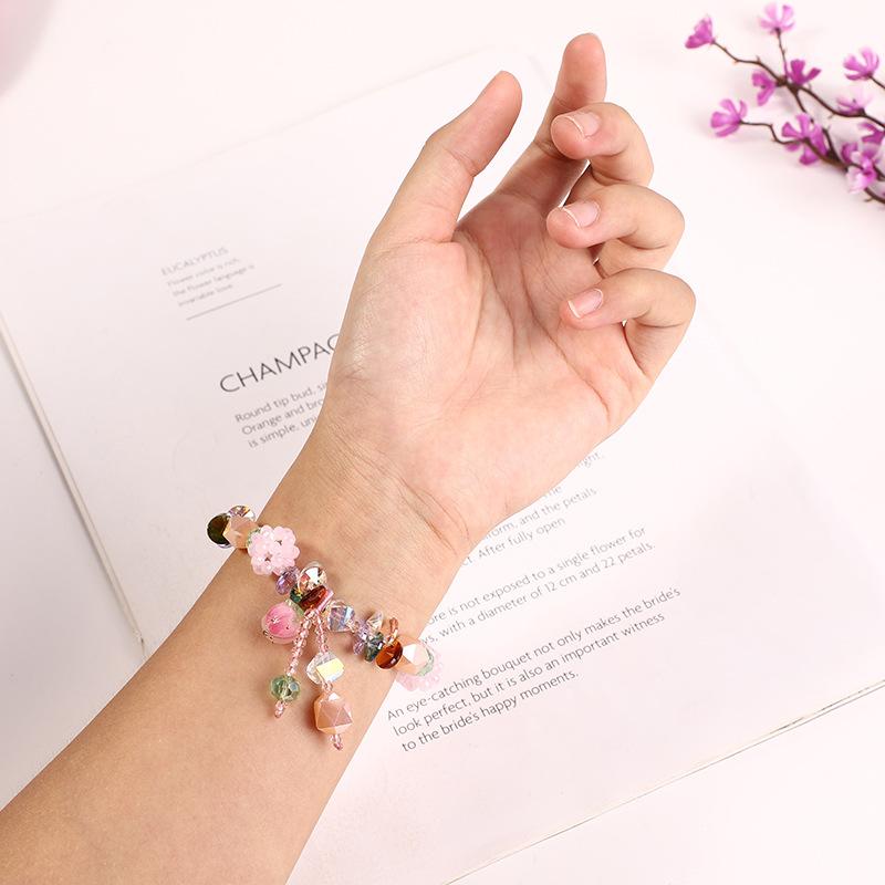 New Chinese Sweet Sansheng III Butterfly Crystal  Women's Shell Bead Powder Crystal Tassel  Jewelry