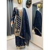 Pure Chinon Silk Pakistani Palazzo Suit Indian Bollywood Designer Salwar Kameez