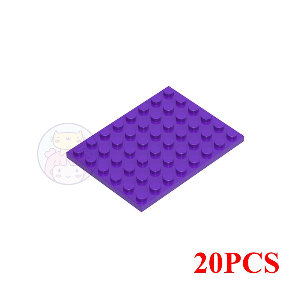 10PCS 6X8 Dots Base Plate Classic MOC DIY City Figures Building Blocks Bricks Parts Compatible with 3036 Children Toys Gift
