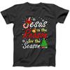 Christian Jesus The Reason Christmas Stocking Stuffer Gifts T-Shirt THA Longsleeve Sweatshirt Hoodie Womens Mens Black
