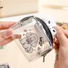 Cute Wallet Mini Data Cable Hair Accessories Storage Bag Transparent PVC Handbag Portable Makeup Bag