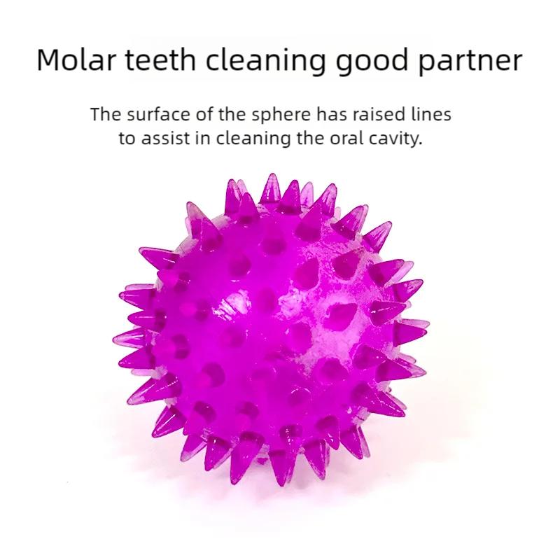 Giocattoli Cani Stridenti Palle Spinate per Cani Puliscono Denti e Gengive per il Tuo Animale Giocattoli a Pallina Stridente per Masticatori Aggressivi