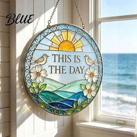 Frosted Glass Art Supplies Scripture Sea Suncatcher DIY Kit Christian Mosaic Craft Projects for Stress Relief Faith Inspired Window Hanging