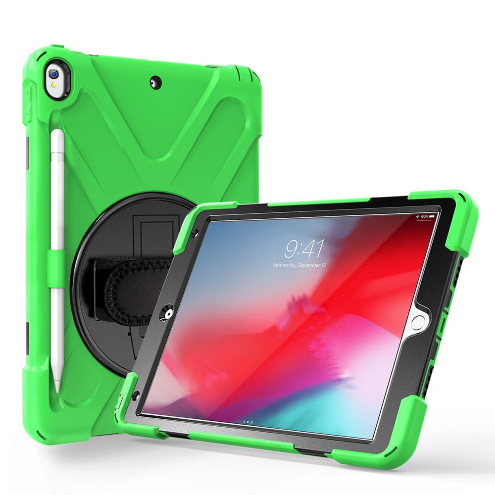 

360 Rotating Armor Shockproof for Apple IPad Air 3 10.5 A2152 A2123 A2153 A2154 2019 Cover Coque Funda Hand Shoulder Strap Stand IPad Air 3 10.5 2019 зелёный