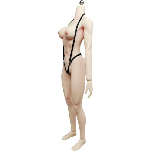 AIEK 1/6 Scale Figure Body, Super Flexible Seamless, Breast Modification, Female Body, Body Makeup + 2-Hole Detail, No Pubic Hair, S38A, Compatible wi