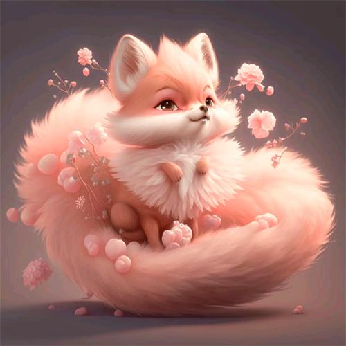 Diamant-Malerei voller Bohrer Fuchs Cartoon Home Decor Stickerei Mosaik Tier Blume Kreuzstich Kristall Wandkunst