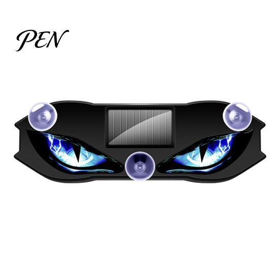Car Atmosphere Light Solar Devil Eyes for Windshield, Window Warning Sign with Three Smart Modes, Enthusiast Styling Accessories LED Digital