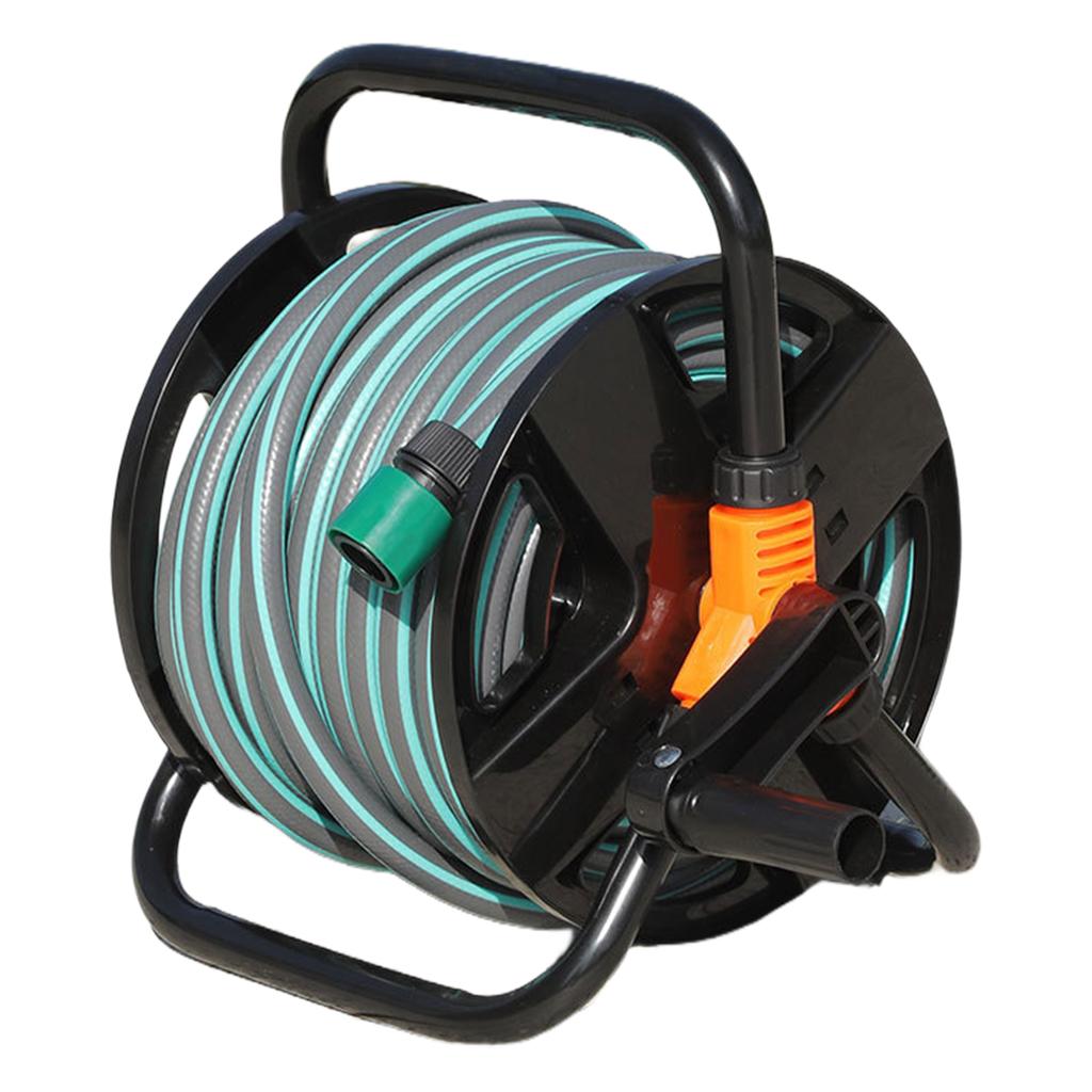 DIY Hose Reel Multi-Purpose Water Pipe Storage Rack Wear Resist Portable Hose Storage Reel for Home Garage Hose Storage