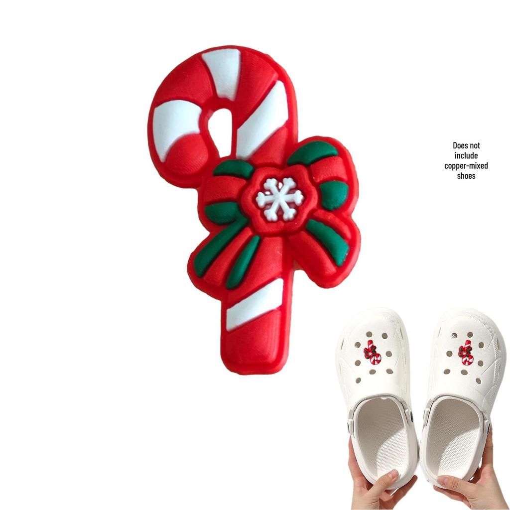 Detachable Christmas Shoe Buckle: PVC Flower Decoration for Hole Shoes