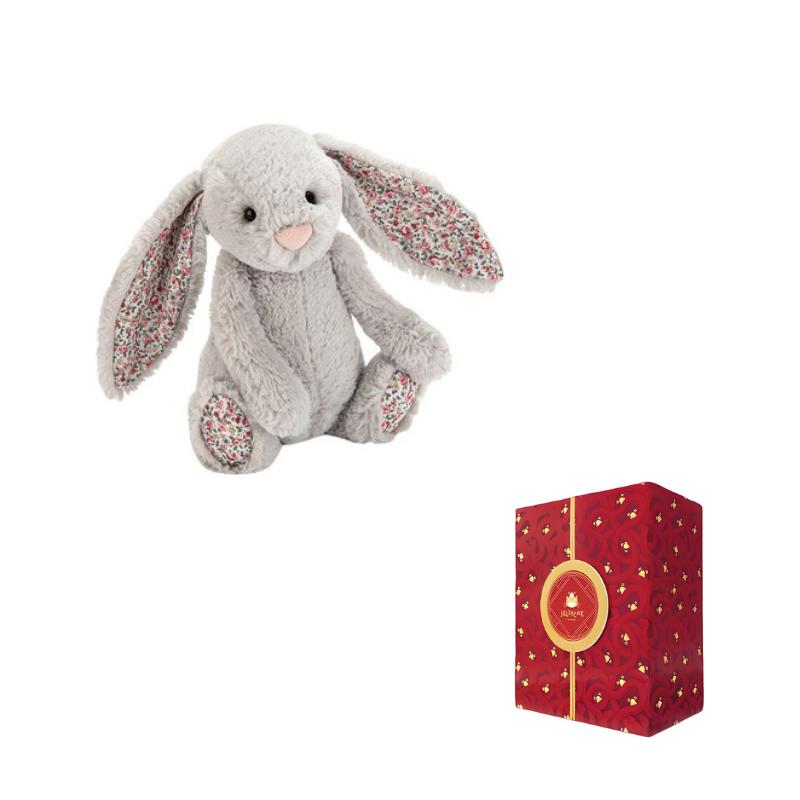 JELLYCAT Bonnie Rabbit Blossom Silver Flower Ears Soothing Doll Plush Doll 13cm/18cm/31cm/36cm Height