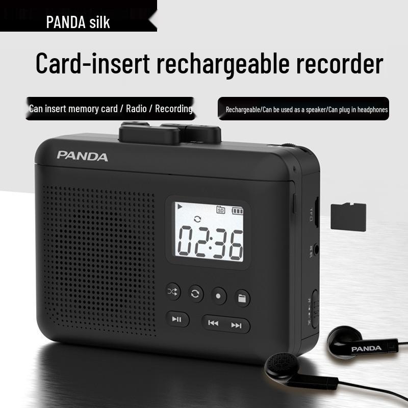 

Panda 6507 Retro Cassette Player: Portable Tape Playback & Recorder with Vintage Radio Standard