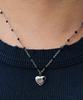 Scaletto Rs008 Pink Cz Setting Heart Pendent Necklace