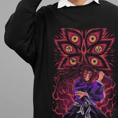 Demon Slayer Sweatshirt Kokushibo Upper Moon 1 Sweater Kimetsu No Yaiba Pullover