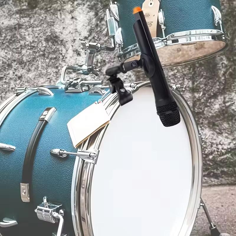 1Pcs Drum Mic Clip Holder Microphone Crab Clamp Mount For Mic Stand&Drum Rim Adjustment 5/8 To 3/8 Thread Mic Clip
