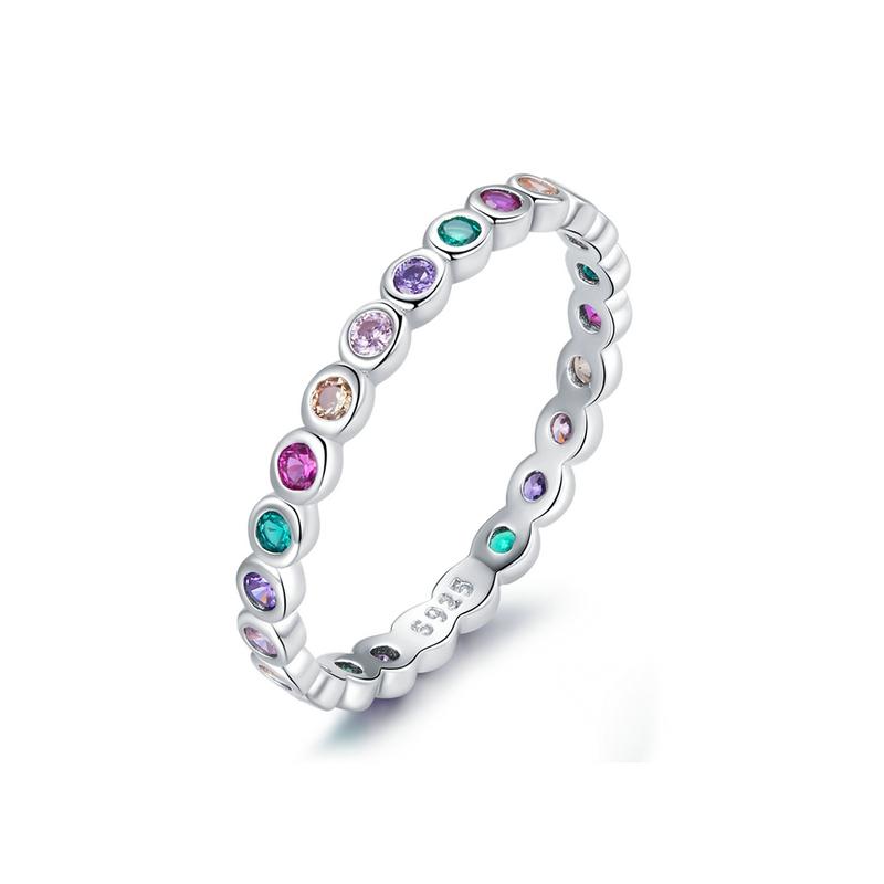 925 Sterling Silver Simple Rings for Women Wedding Engagement Heart Rings with Zircon  Female Jewelry 2025