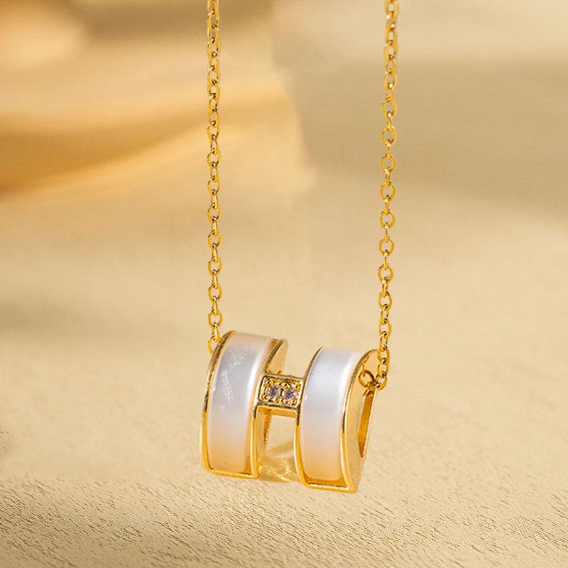 "2024 Intelligente Fünfzackiger Stern Anhänger Halskette - Leichter Luxus Europäisches & Amerikanisches Design für Frauen"