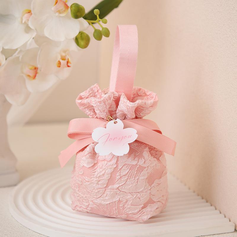1Pc Portable Wedding Party Tassel Bag Candy Bag Fabric Drawstring Pocket Candy Pouches Gift Bags Decor Home Party Favors Bag