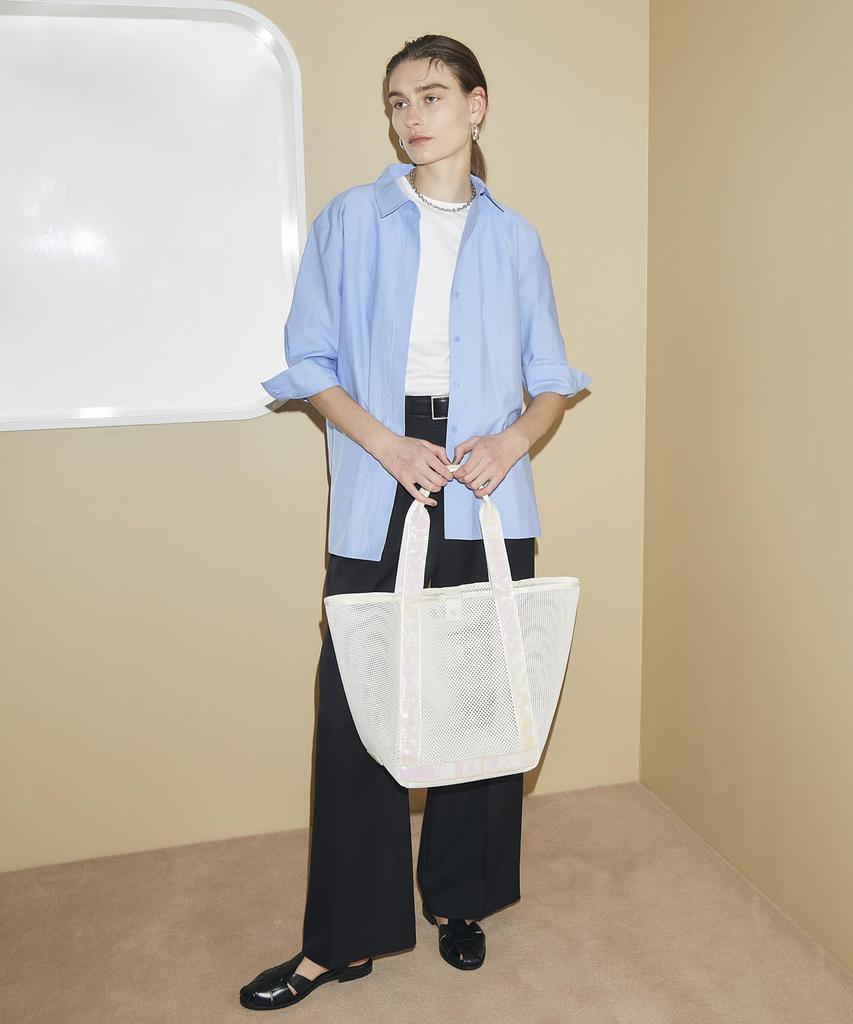 [TREASURE TOPKAPI] Netz-Paillettenband-Tragetasche