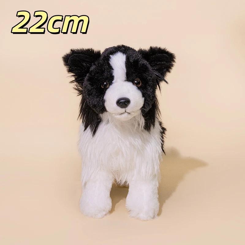 Multi Breed Realistic Dog Plush Figurine French Bulldog Chihuahua Border Collie Soft Fluffy Stuffed Animal Puppy Doll