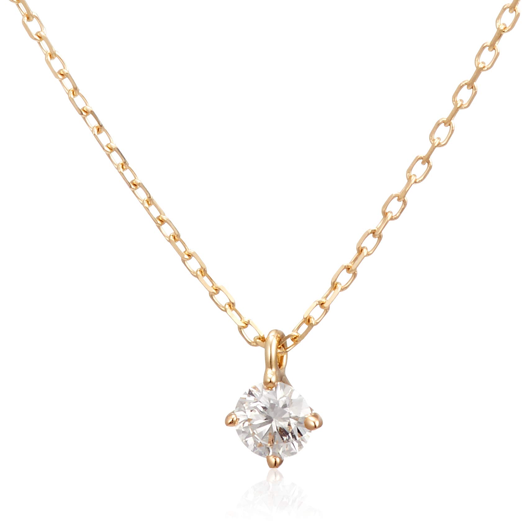 

K18 yellow gold diamond necklace [Ester] (0.1ct) 0442-9657-0019-0000 золотий