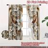 Elegant Lily Curtains 2pcs   2D Flat Print 100% Polyester Rod Pocket Machine Washable for Kitchen Living Room Office Decor
