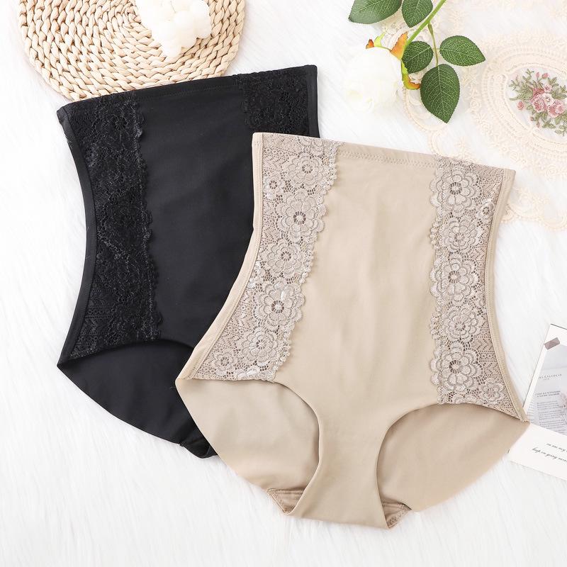 Women's Seamless Ice Silk Lace High-Waisted Body Sculpting Pants