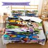 Son Goku Pattern Bedding,Quilt Set Quilt Cover Pillowcase Home Birthday Gift (1 * Duvet Cover + 2 * Pillowcase, Without Core)