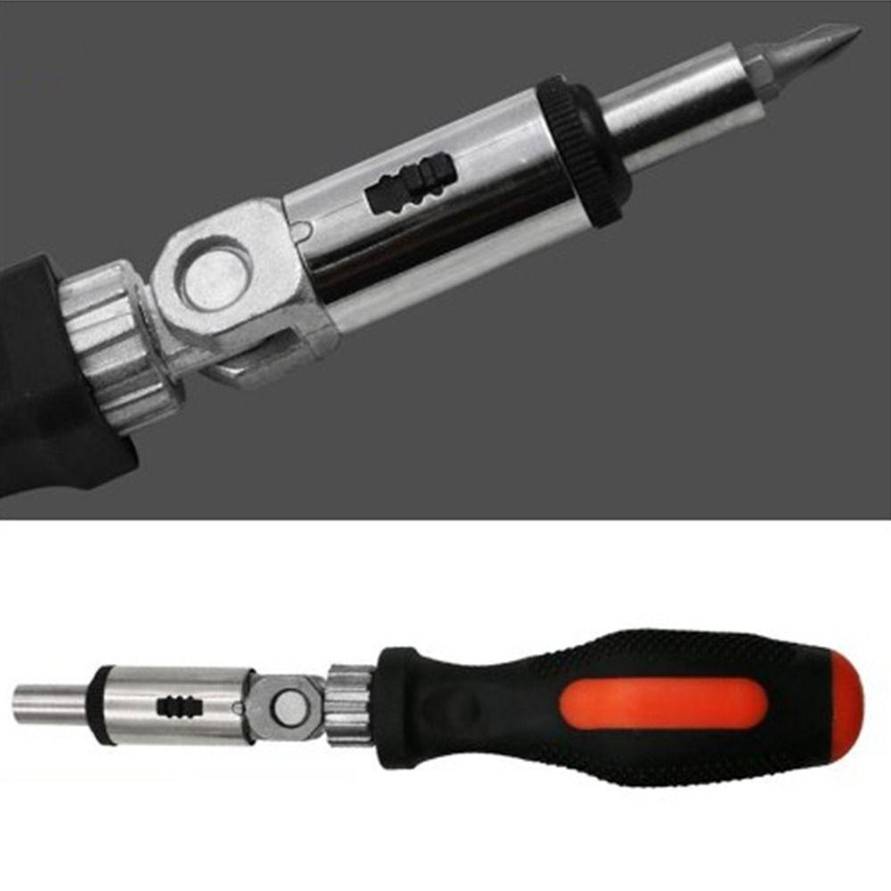 

Foldable Ratchet Screwdriver 1/4 Inch Hex Interface T-type Screwdriver Machine