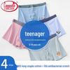 Langsha Boys' Antibacterial Cotton Boxer Briefs 4-Pack