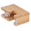 Desktop Tape Dispenser Bamboo Wood Tape Cutter Holder Adhesive Roll Base Stationery Tool
