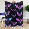 Festive Bat Print Blanket: Soft, All-Season, Multi-Purpose, and Machine-Washable