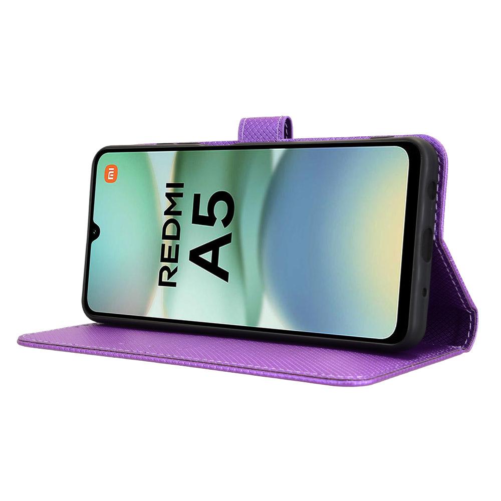 For Xiaomi Redmi A5 4G (171.7mm)/Poco C71 4G Case PU Leather Diamond Texture Wallet Phone Cover