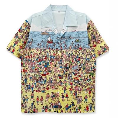 Herren Sommer Hawaii Hafen Stil Kurzarmhemd Mode Lässig 3D Druck Locker Bequem Strandurlaub Herren Kurzarmhemd