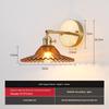 Japanese Retro Floral Glass Wall Lamp Modern Simple Bedside Lamp for Bedroom Study Led Mirror Light Nordic Wall Sconce