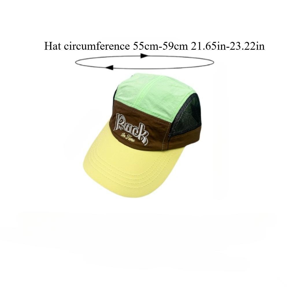 Black Korean Style Baseball Cap with Embroidered Letters Nylon Mesh for Men Women Outdoor Sports Running Cycling Casual Wear
