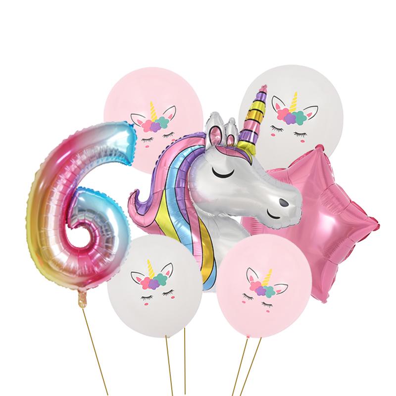 147Pcs Unicorn Birthday Balloons Arch Garland Kit Happy Birthday Banner for Girls Unicorn Birthday Party Decorations Baby Shower