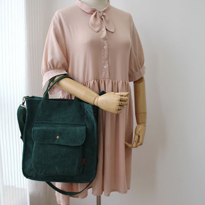 Women's Corduroy Tote Bag Crossbody Shoulder Bag