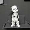 Figurina Teschio Decorativa Stile Street Hip-Hop Scheletro, Statuetta Teschio con Cappellino da Baseball Stampata 3D, Decorazione da Ufficio Scultura Cool per Scrivania di Casa