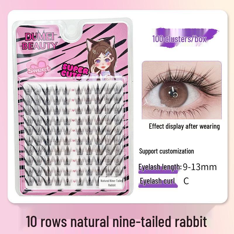 10-Row Autumn Leaf & Sunflower Faux Eyelashes - Flat, Glue-Free