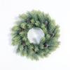Artificial Pine Needle Wreath with Pine Cones - Christmas Door and Wall Ornament