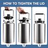 One Gallon Insulated Water Bottle for Travel: 2-in-1 Straw and Spout Lid Keep Cold 24Hrs Leakproof 128oz Water Jug With Handle