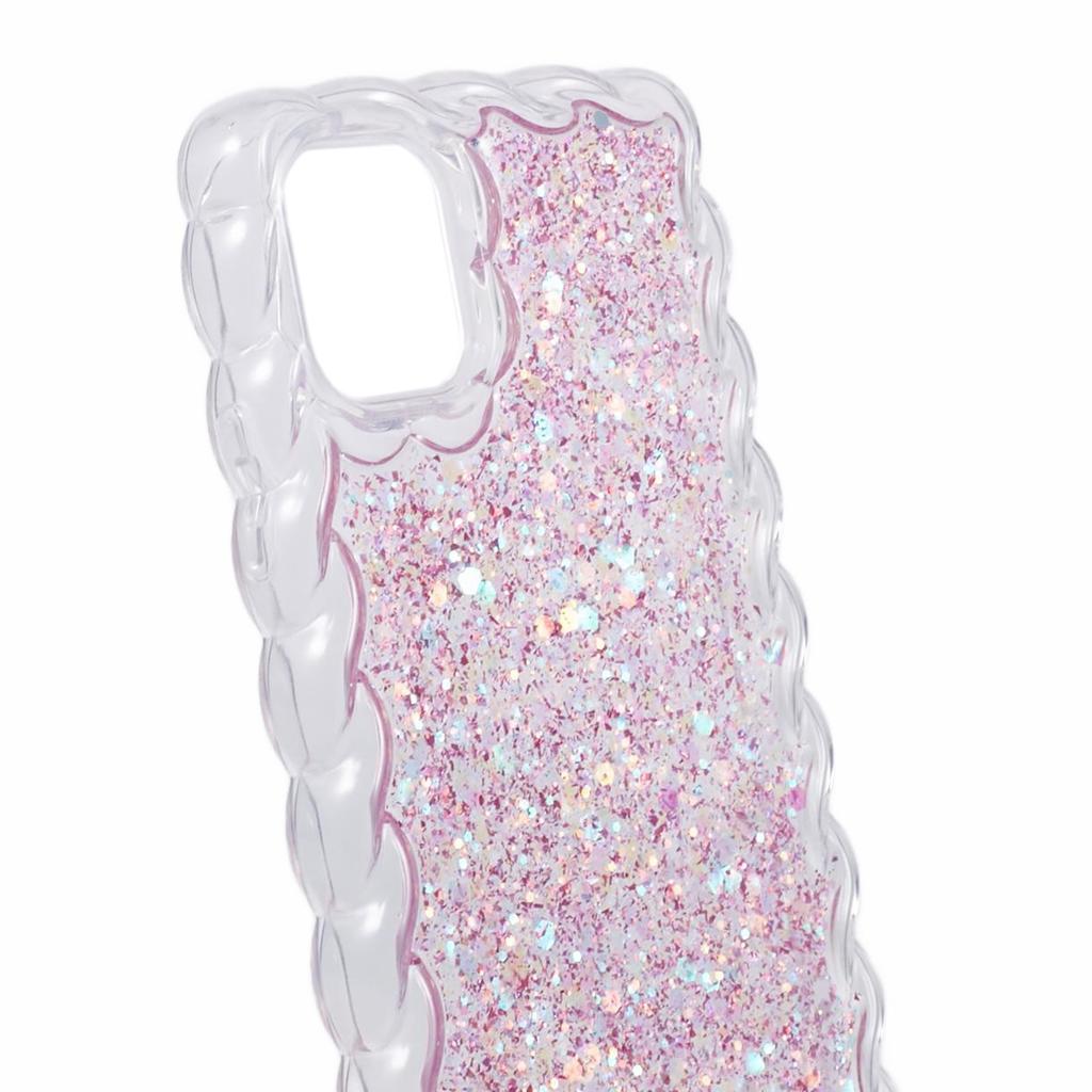 JTW Series for iPhone 12/12 Pro Case Twisted Edges Glitter Sequins Epoxy Phone Cover