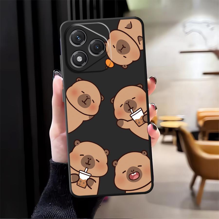 Zabawne etui z kapibarą do Honor 70 90 X8 Magic5Lite X9a 8X X7 X6 X5b 200 400 Lite Funda Pokrowiec na telefon
