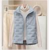 Women's Lightweight 90% Duck Down Vest for Autumn and Winter - Stand Collar, Warm Sleeveless Design for Outdoor, Camping, Sports, and Fitness
