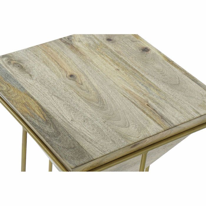 DKD Home Decor Mango Wood Metal Side Table