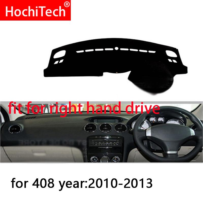 For Peugeot 408 2010-2013 Right and Left Hand Drive Car Dashboard Covers Mat Shade Cushion Pad Carpets Accessories